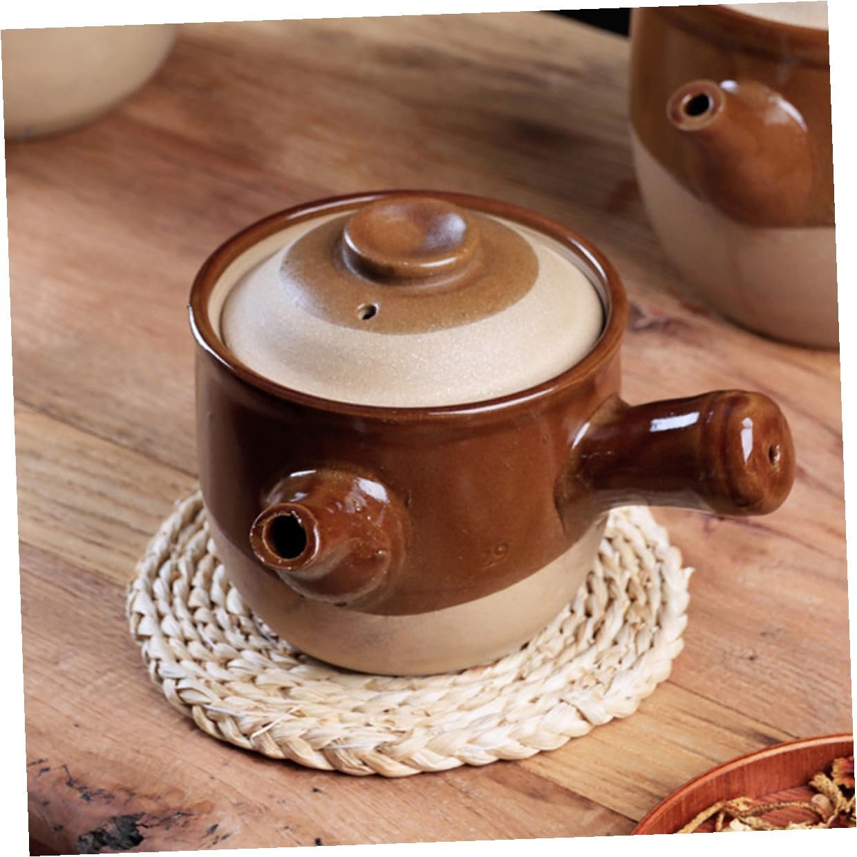 Горшок глиняный Veemoon 3 л китайский с термостойкой ручкой для открытого огня, фото №5