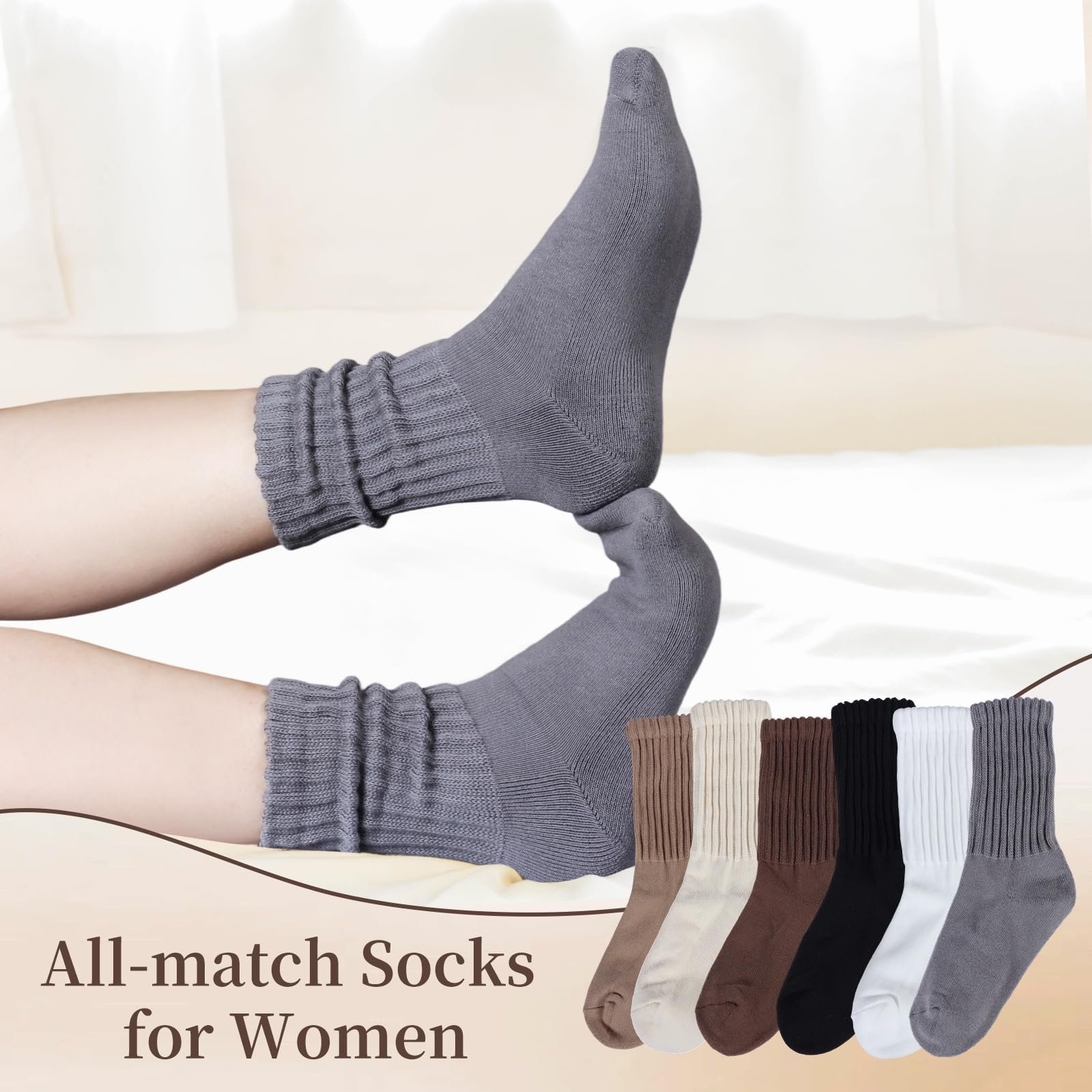 Носки спортивные хлопковые 6 пар размер 35-41, фото №4