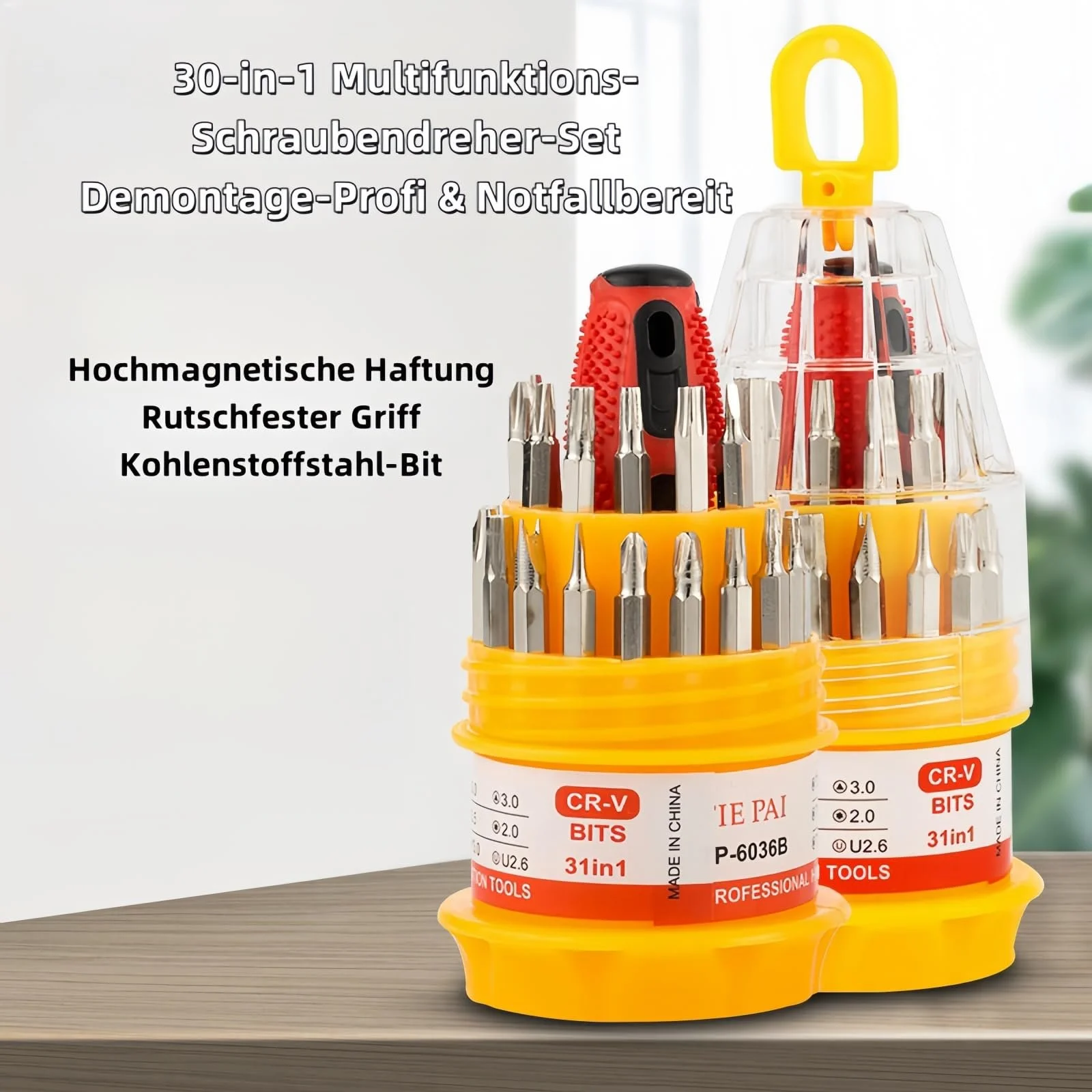 Набір магнітних реверсивних викруток 30 в 1 з прецизійними бітами, фото №4