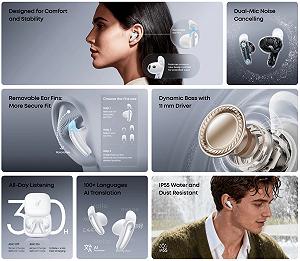 Навушники Anker Soundcore Liberty Buds White LDAC Hi-Res ANC AI Translation synthetic.ua - Фото 1