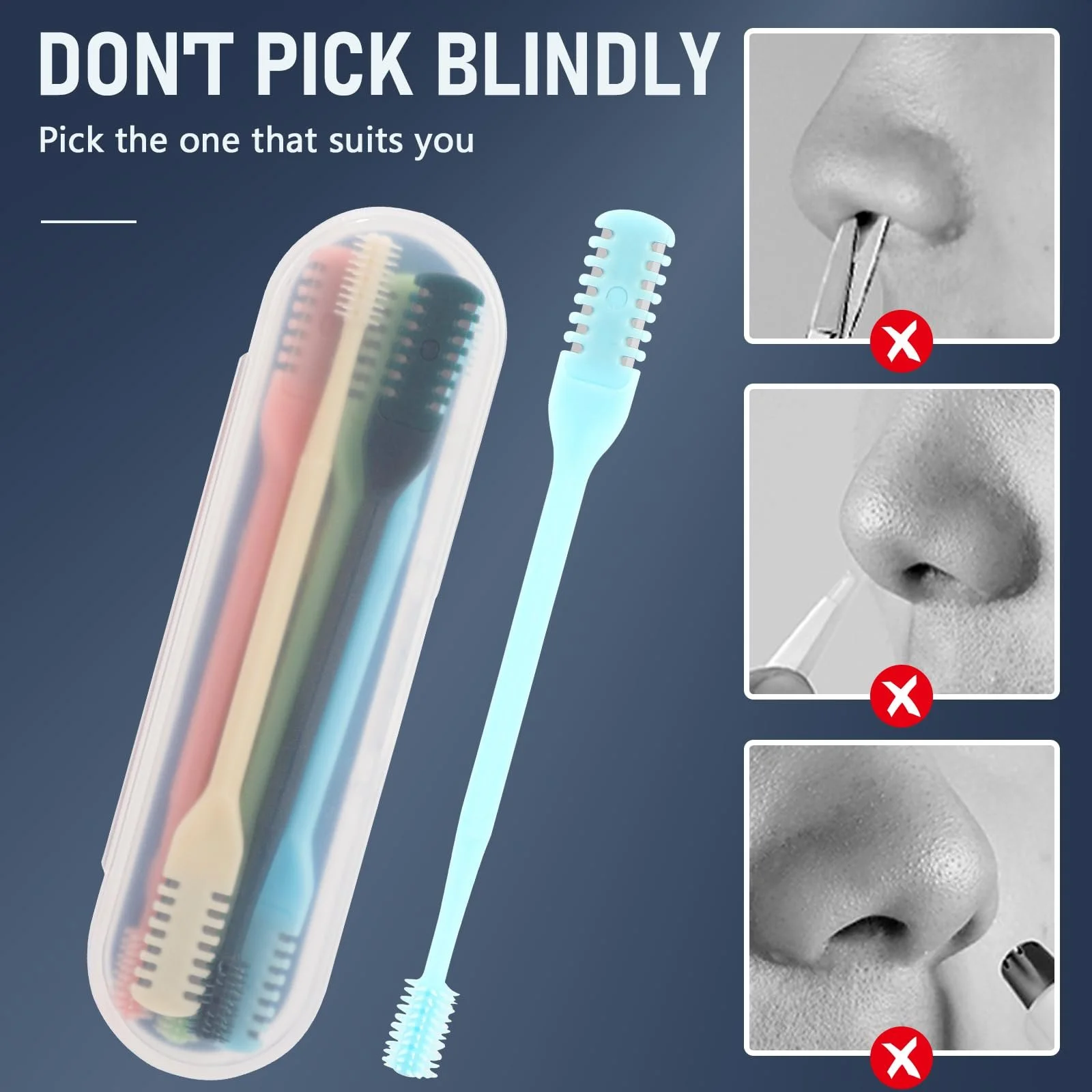 Набір Змінний Ніж для Носа Подвійний 2 в 1 360° Ротаційний Жіночий Чоловічий (1 Штука), фото №4