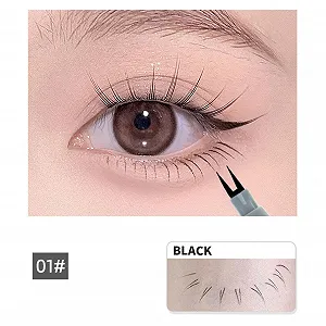 Підводка для очей 3D Waterproof Double Pointed Lower Eyelash Pen Чорний + Коричневий synthetic.ua - Фото 1