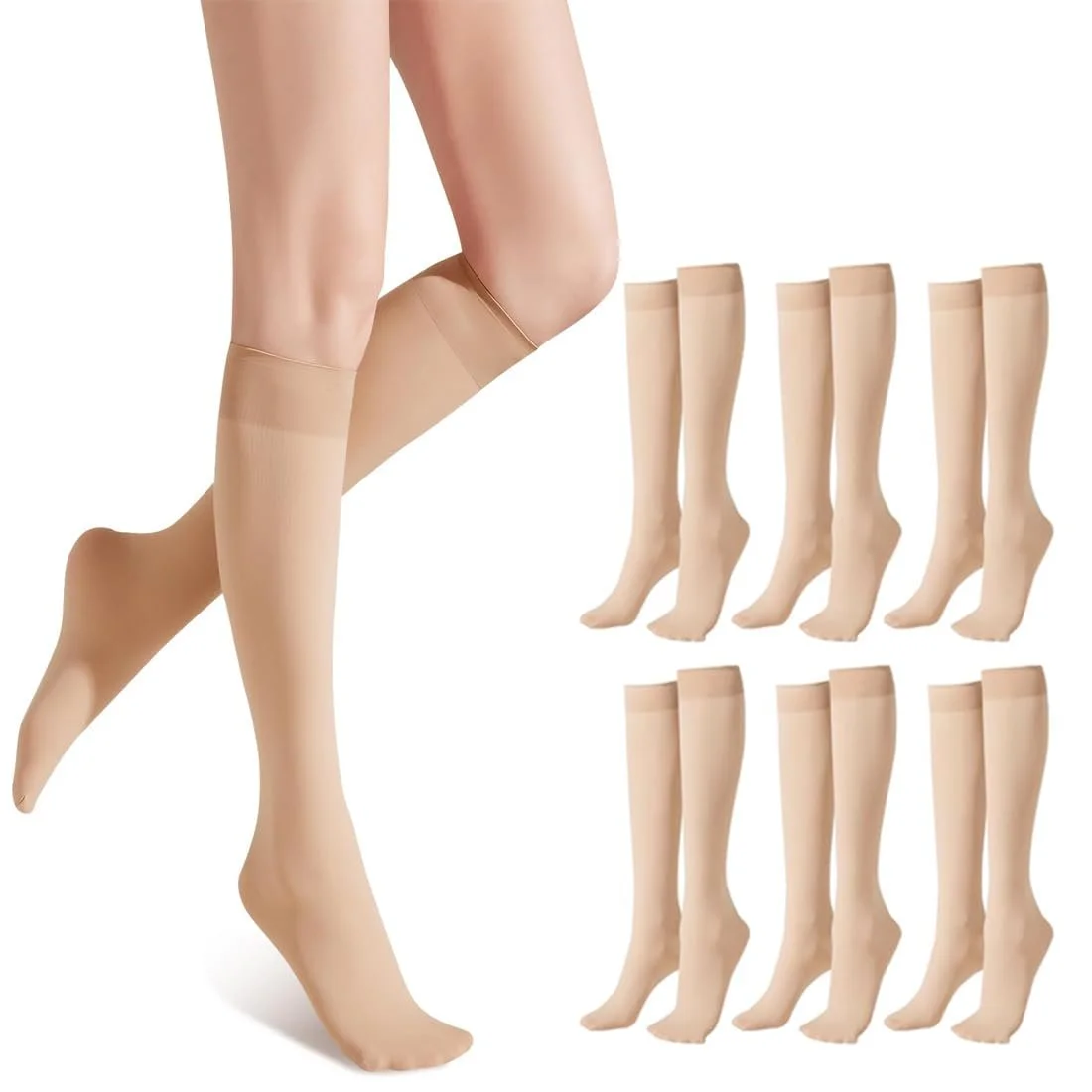 Шкарпетки CATOR, 6 пар, нейлонові, жіночі, 15 ден, прозорі, фото №1 Шкарпетки CATOR, 6 пар, нейлонові, жіночі, 15 ден, прозорі, фото №1