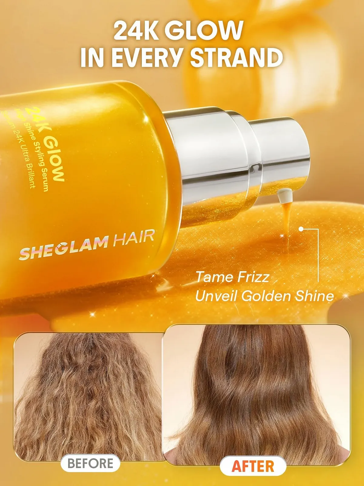 Автоматична плойка для волосся SHEGLAM 32 мм Керамічне покриття Сироватка 24K Glow Hair Oil, фото №7 Автоматична плойка для волосся SHEGLAM 32 мм Керамічне покриття Сироватка 24K Glow Hair Oil, фото №7
