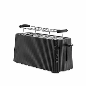 Купити Тостер Alessi Plissé MDL15 B, подвійний видовжений відсік, термопластична смола, насадка для булочок з нержавіючої сталі 18/10 та термопластичної смоли, європейська вилка 1700 Вт, чорний - Фото 1 Тостер Alessi Plissé MDL15 B, подвійний видовжений відсік, термопластична смола, насадка для булочок з нержавіючої сталі 18/10 та термопластичної смоли, європейська вилка 1700 Вт, чорний - Фото 1