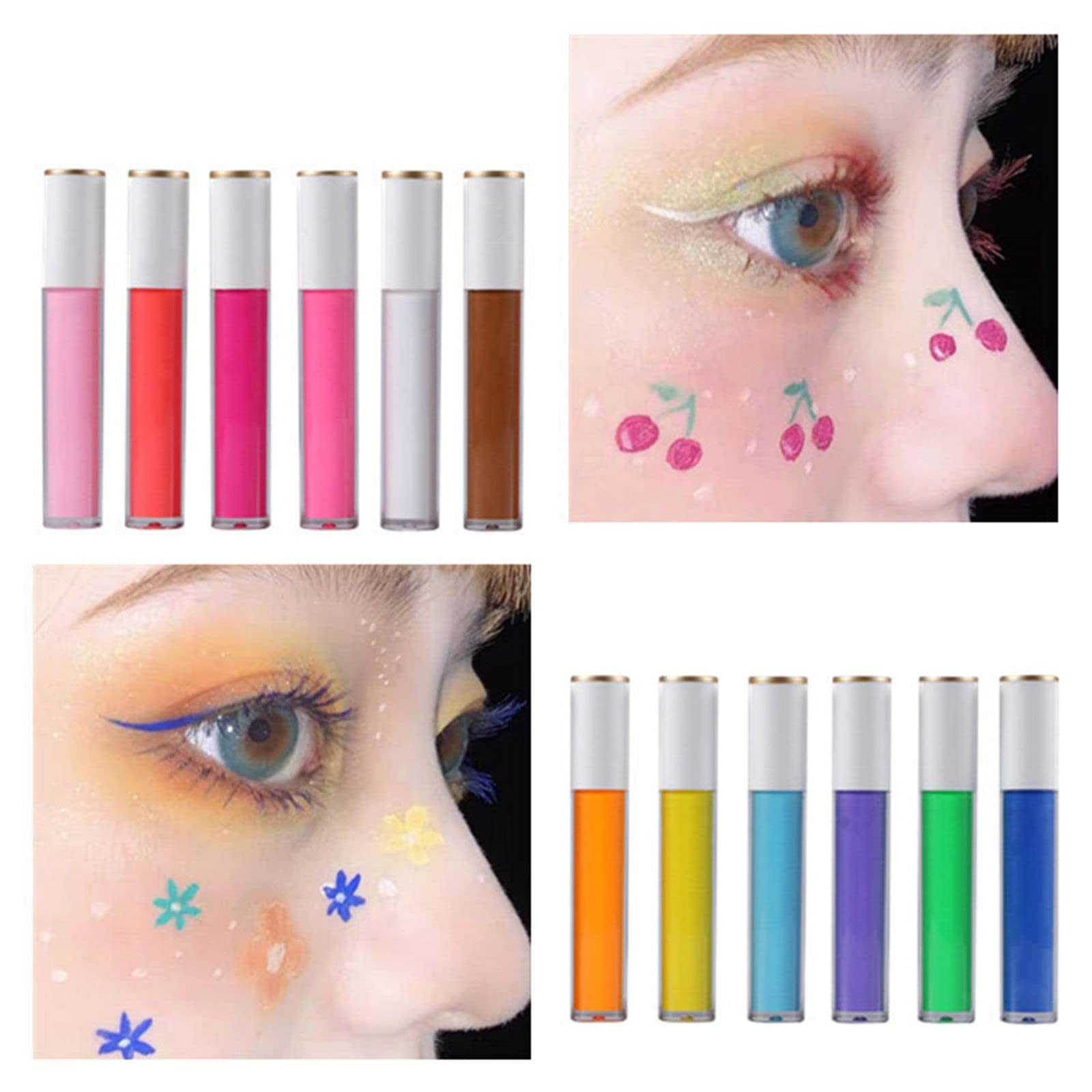 Кисть Flüssiger Eyeliner Perlglanz-Farbe Жидкая Подводка Водостойкая, долговременная Гелевая подводка для макияжа 7мл кисть изогнутая, фото №5