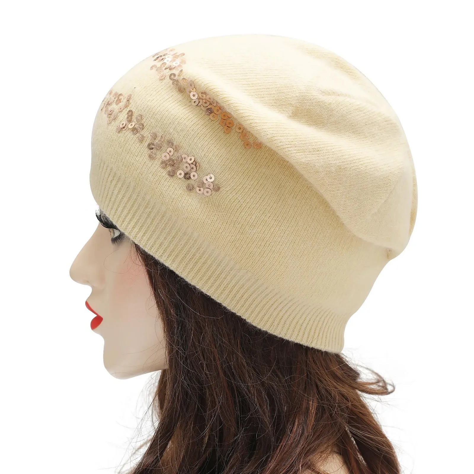 Вязаная шапка-бини ZLYC, мягкая зимняя эластичная, фото №4 Вязаная шапка-бини ZLYC, мягкая зимняя эластичная, фото №4