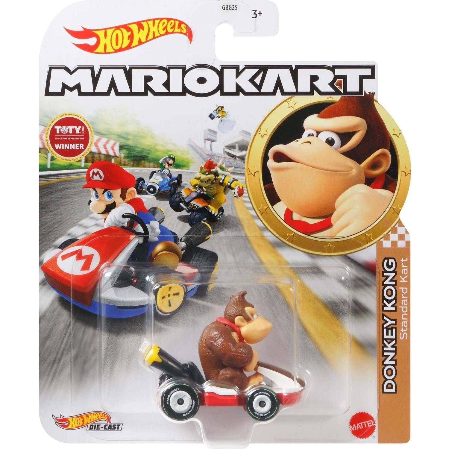 DieCast GRN24 Модель KART 5 см Donkey Kong Standard Kart від Super Mario Kart Мультиколор 1/64 6 см, фото №4