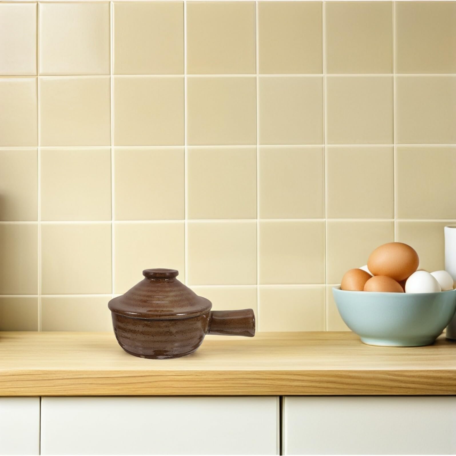 Набір ковшів GALPADA 2 шт керамічні для мікрохвильової печі з кришкою, фото №5