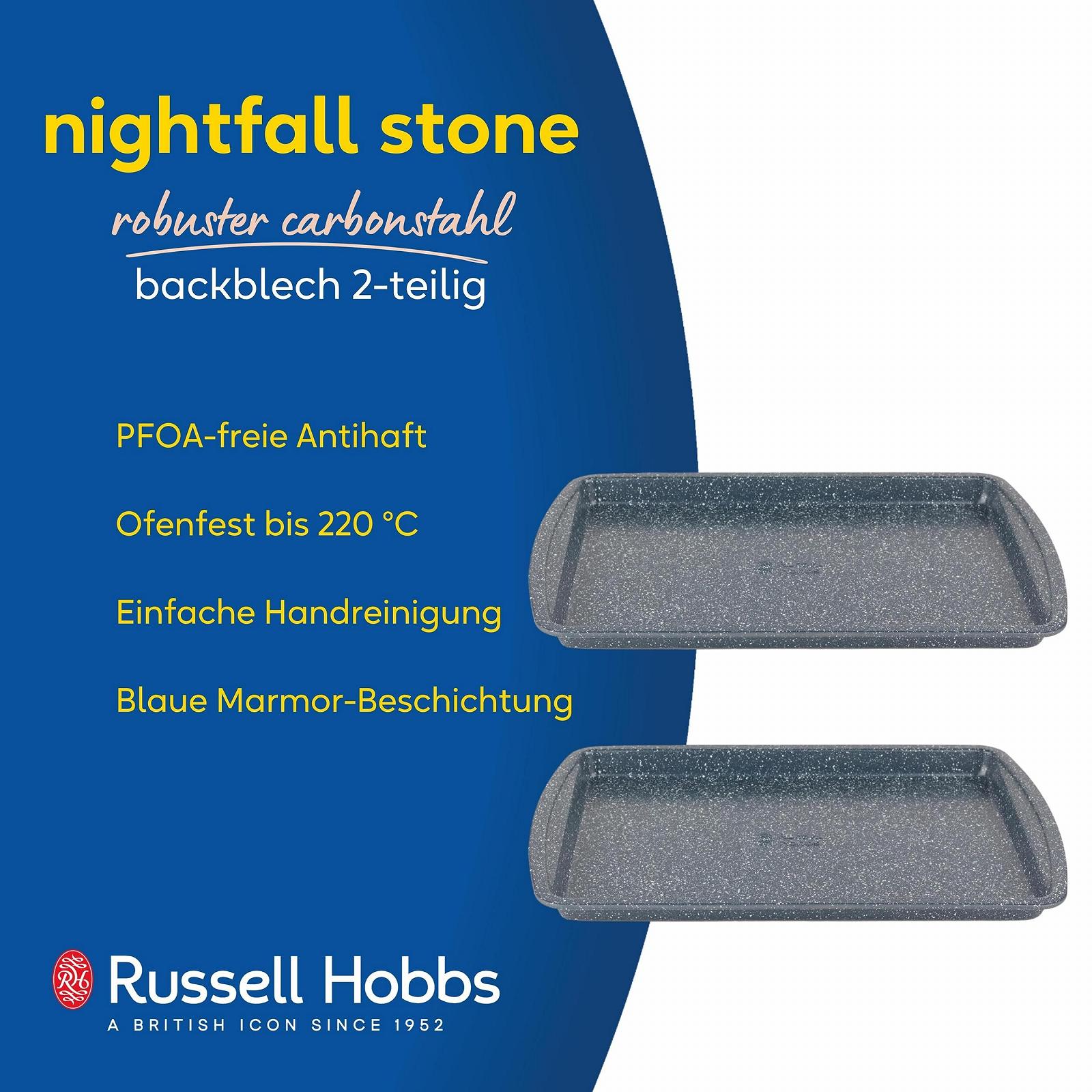 Набір форм для випікання Russell Hobbs Nightfall Stone 2 предмети 38,5 x 2,2 x 25,5 см прямокутні, фото №2