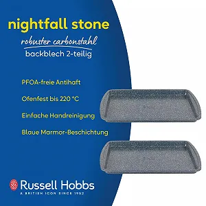 Набір форм для випікання Russell Hobbs Nightfall Stone 2 предмети 38,5 x 2,2 x 25,5 см прямокутні synthetic.ua - Фото 1