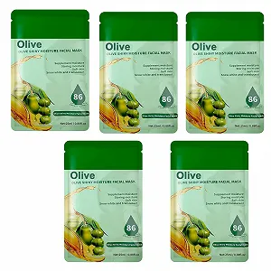 Маска для обличчя Olive Набір масок для догляду за шкірою, 5 шт - Фото 1