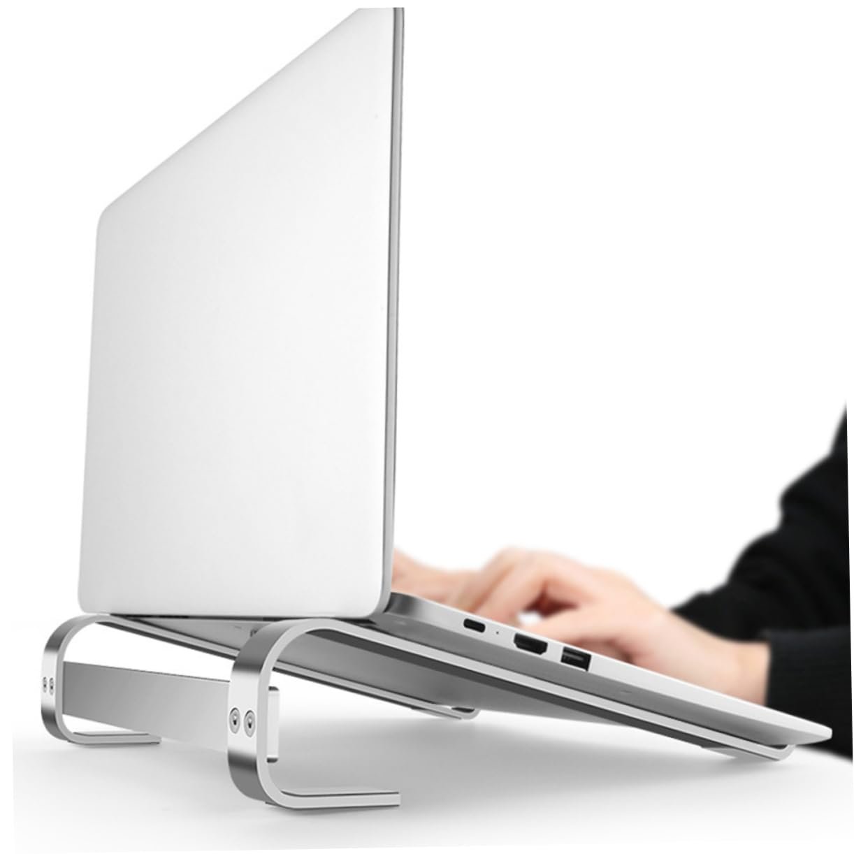 Подставка для ноутбука NUOBESTY алюминиевая складная нескользящая для ноутбуков прочная высококачественная алюминиевая из алюминиевого сплава для дома и офиса, фото №6