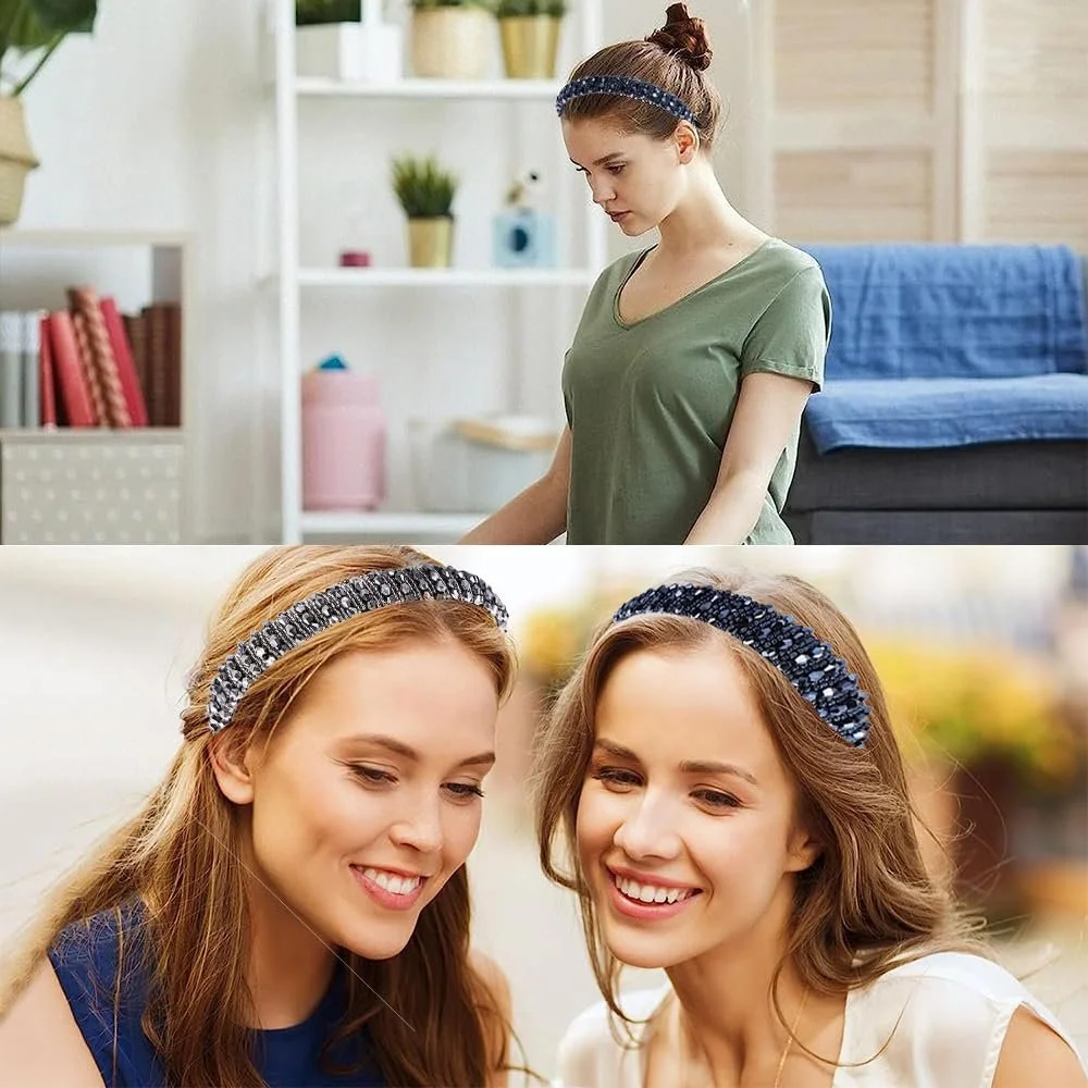 Обруч SURALIN з кришталевими намистинами, фото №5