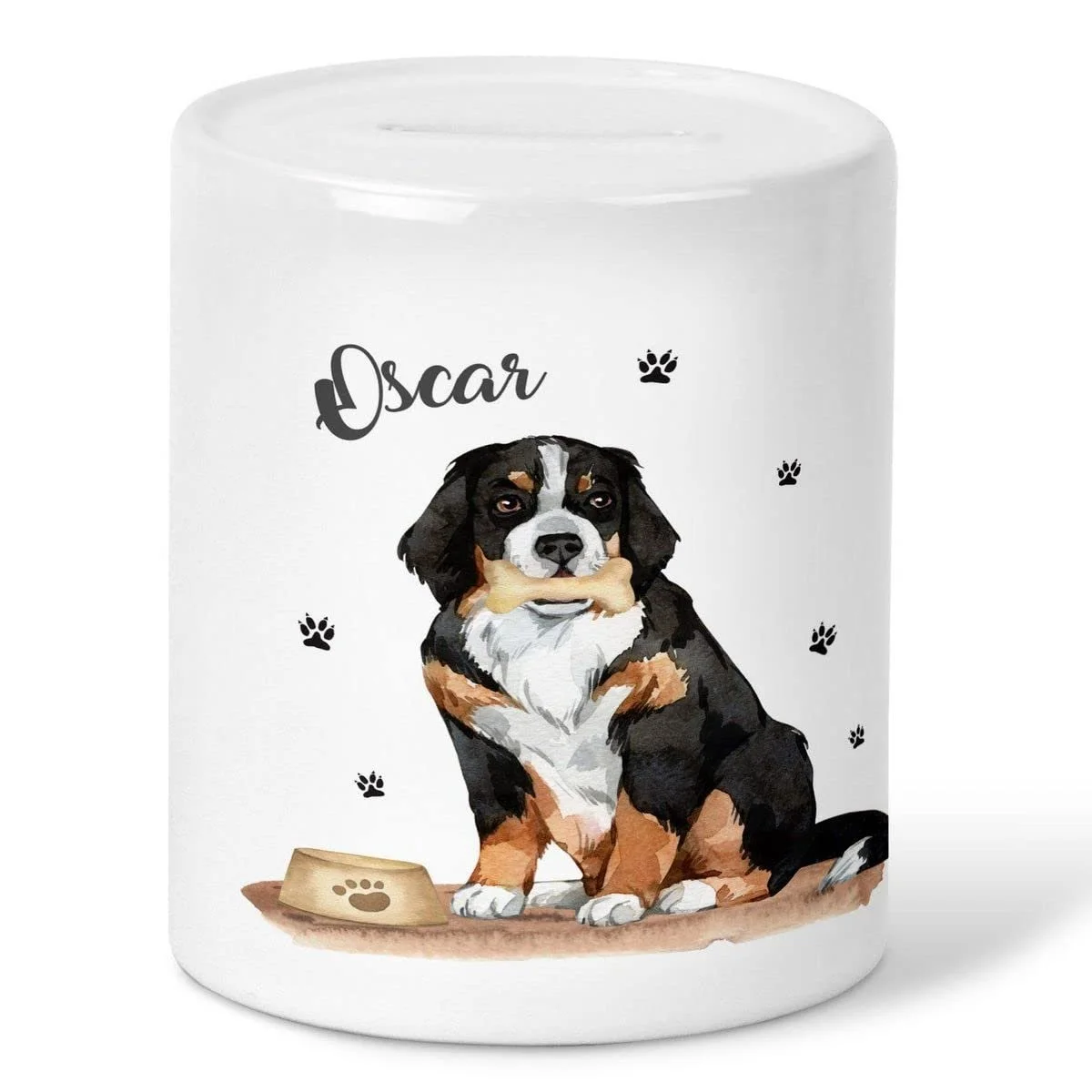 Скарбничка Mikalino Cute Dog керамічна персоналізована біла One Size, фото №1