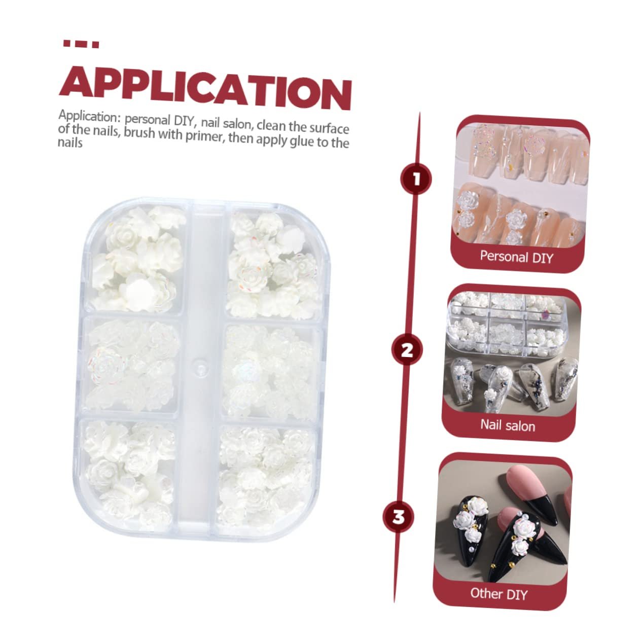 Прикраса для нігтів Квітка MERRYHAPY 2 коробки Аксесуари, фото №5 Прикраса для нігтів Квітка MERRYHAPY 2 коробки Аксесуари, фото №5