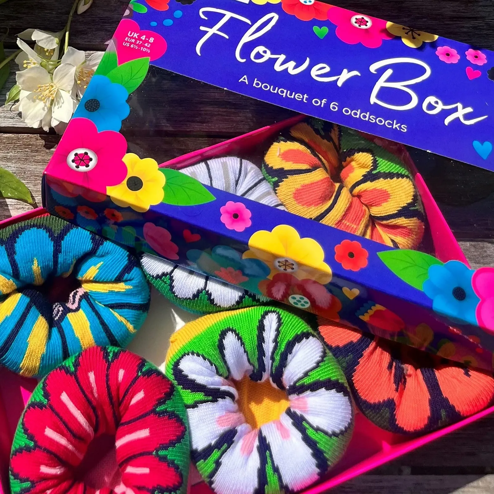 Шкарпетки Набір 6 штук Flower Box Oddsocks 37-42, фото №7