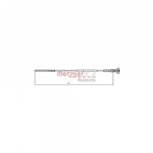 Трос стоянкового гальма METZGER 11.5936 для OPEL передній - Фото 1