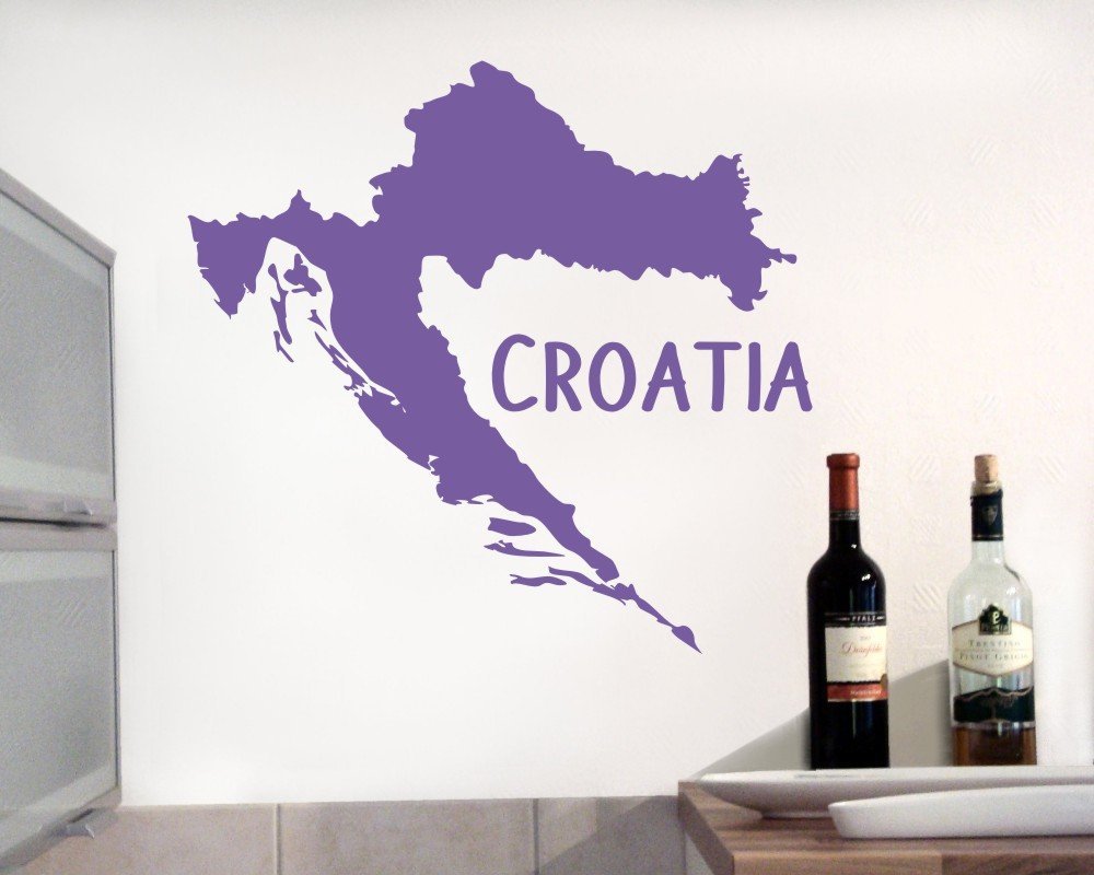 Наклейка на стіну Samunshi Croatia 60 x 57 см Black, фото №5 Наклейка на стіну Samunshi Croatia 60 x 57 см Black, фото №5