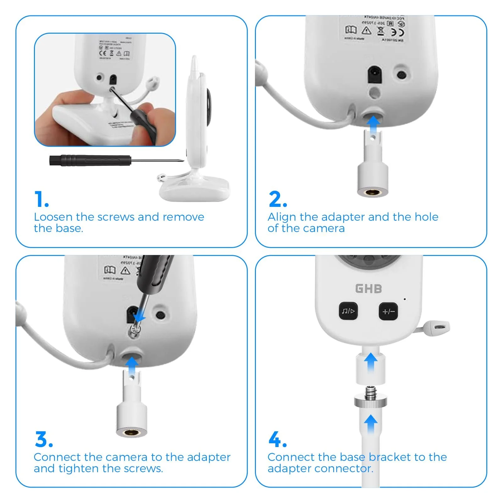 Тримач для відеоняні Flexible Twist для GHB UU24 2.4 GHz, фото №3 Тримач для відеоняні Flexible Twist для GHB UU24 2.4 GHz, фото №3