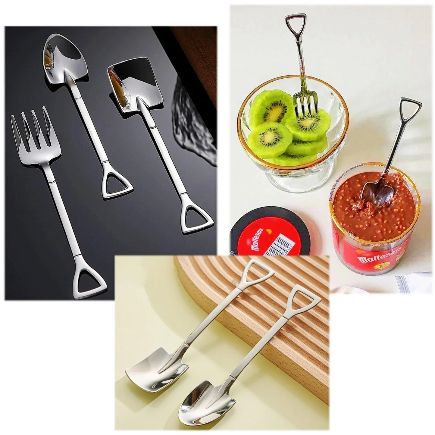 Ложка JZK з нержавіючої сталі, набір 6 шт., десертні, фото №5