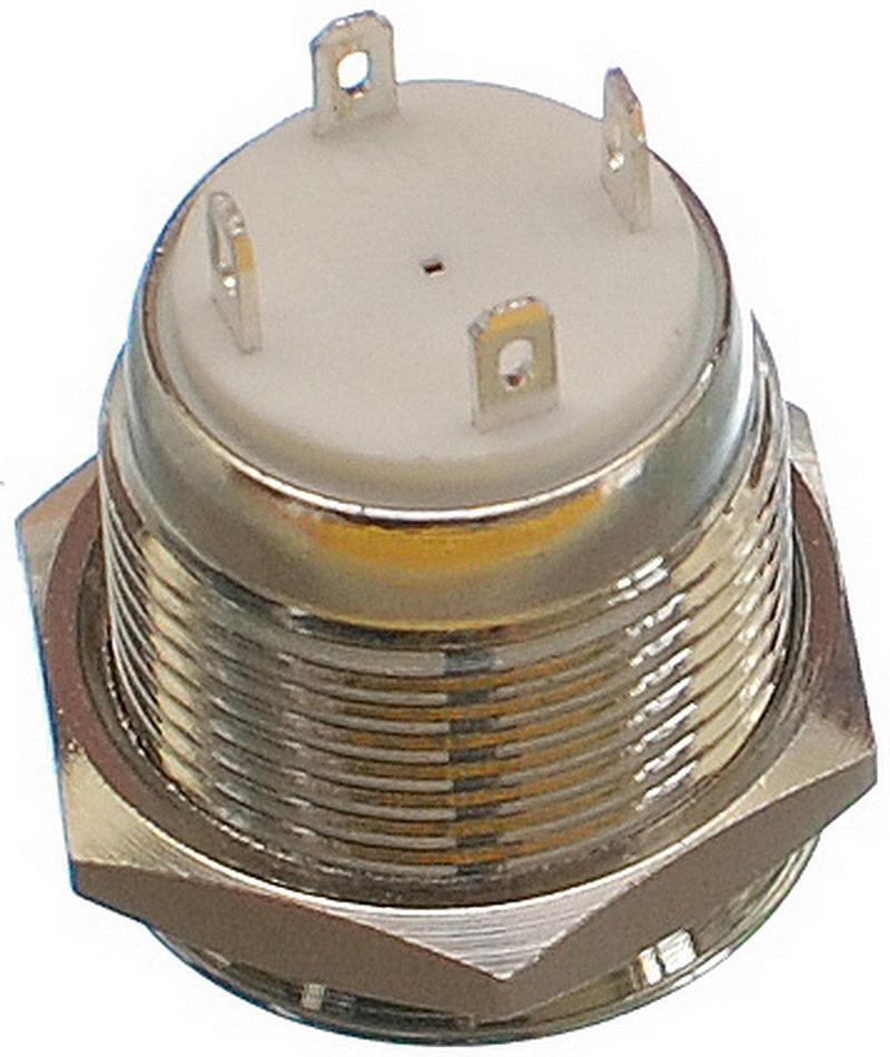 Кнопка антивандальна VJ Parts d18mm стрижка 16mm h20mm 4 контакт індикація, фото №2