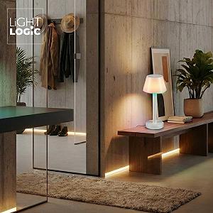 Настільна лампа LightLogic LL JERE DIM RGB W 66322 акумуляторна LED USB IP44 біла synthetic.ua - Фото 1