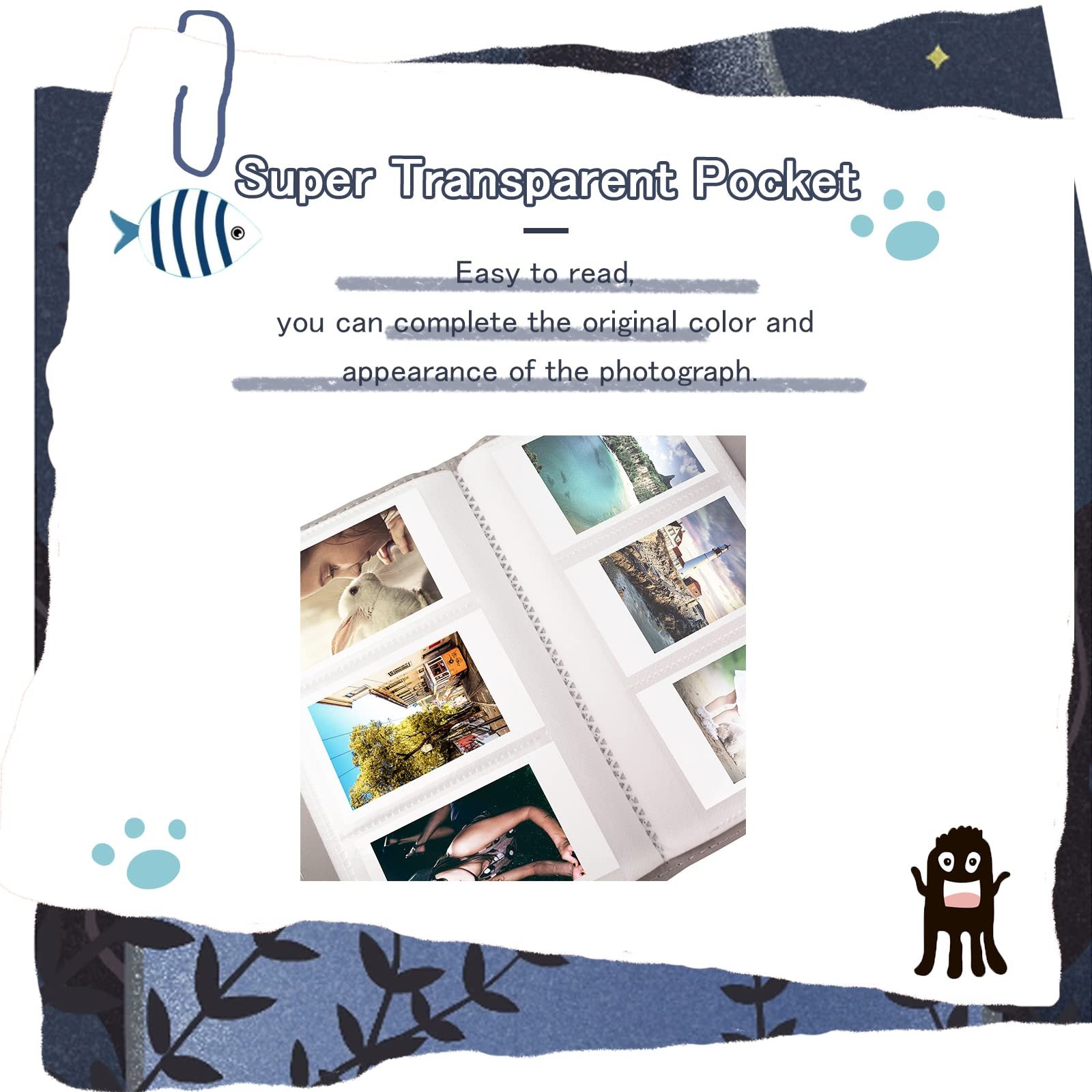 Фотоальбом для Fujifilm Instax Mini 12/11/9/8/90/25/40/Mini EVO/Kodak Mini 3-Inch 96 Pockets Black, фото №5