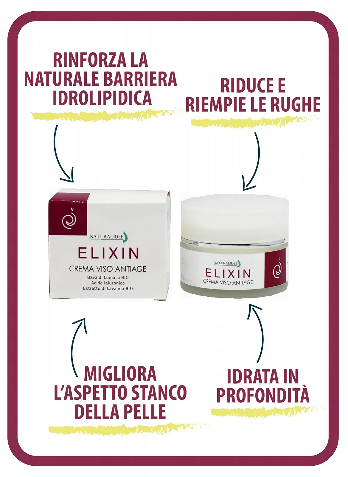 Крем для обличчя Elixin Organic Snail Slime З муцином равлика та гіалуроновою кислотою Денний та нічний База під макіяж, фото №2 Крем для обличчя Elixin Organic Snail Slime З муцином равлика та гіалуроновою кислотою Денний та нічний База під макіяж, фото №2