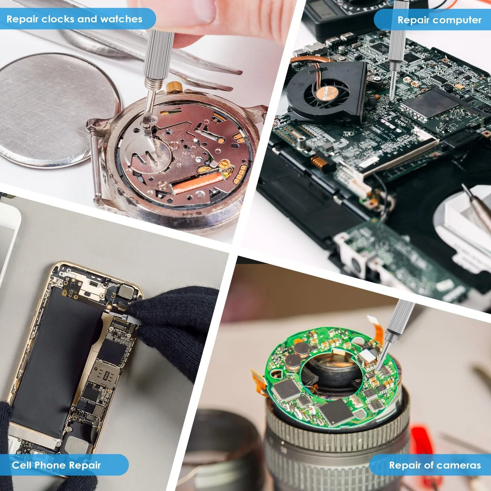 Набір Nogeqi 6 Мінівикруток Для Окулярів 4 в 1 Комплект Для Ремонту Окулярів, фото №5