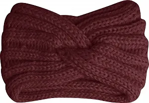 Повязка на голову Вязаная Capelli New York с узлом Красный - Фото 1