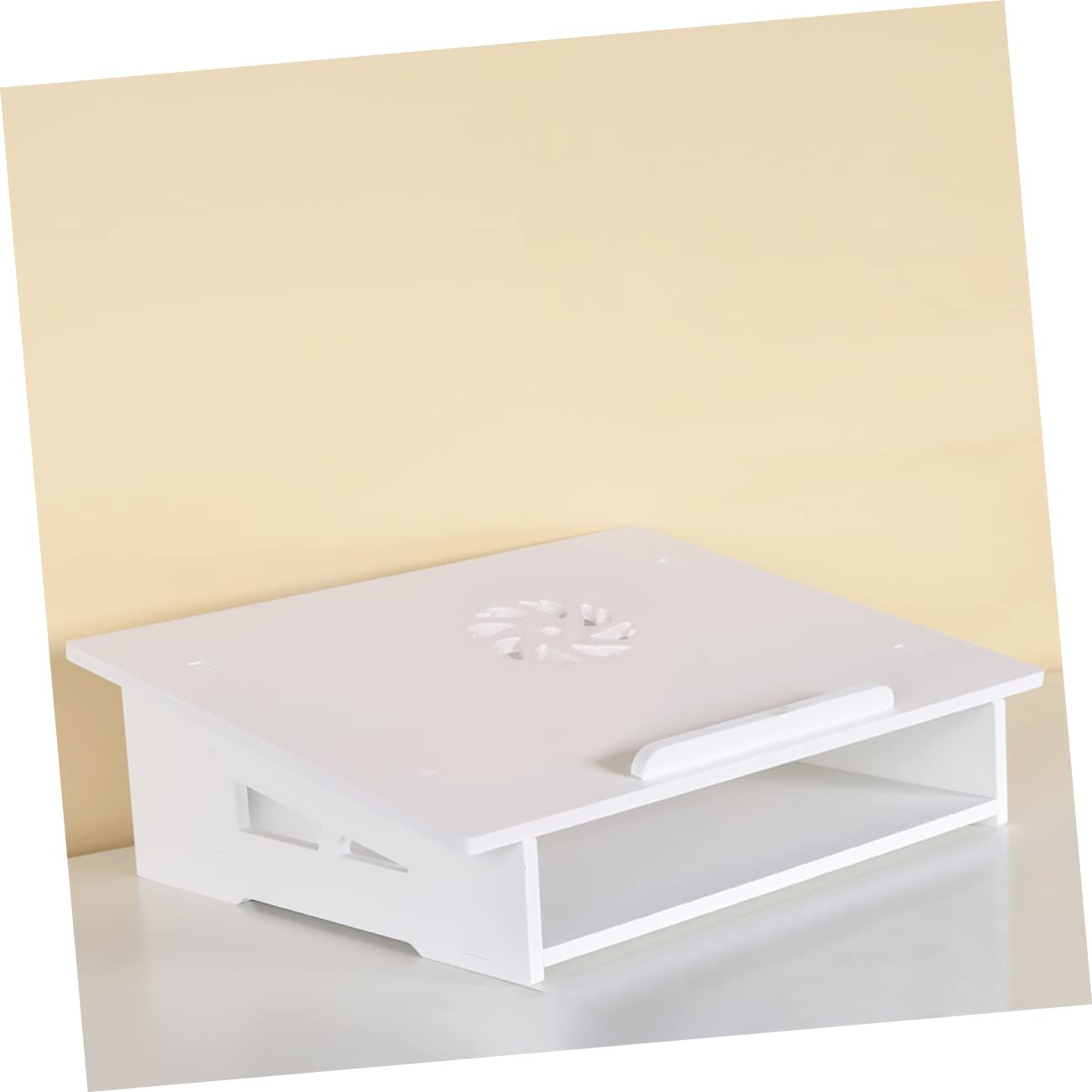 Підставка для ноутбука Vaguelly 1 шт. Матеріал: міцний, портативна підставка для охолодження комп'ютера, регульована по висоті та ергономічна для офісу, біла, S, фото №5