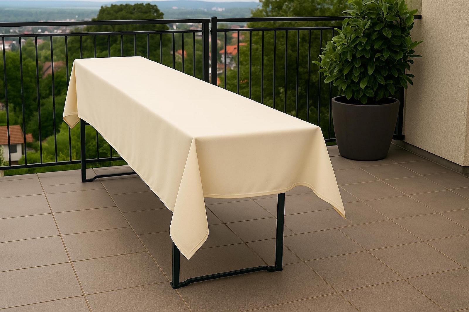 Скатертина Hans-Textil-Shop Beer Table поліестер легкий догляд не потребує прасування Cream 120 x 270 см, фото №2