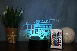 Настольная светодиодная лампа Пожарная машина Персонализированная synthetic.ua - Фото 1