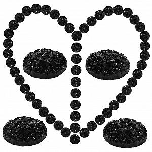 Стразы Healeved с плоской задней стороной, 500 шт, черные, для рукоделия, украшений, одежды, сумок, для творческих проектов, универсальные synthetic.ua - Фото 1