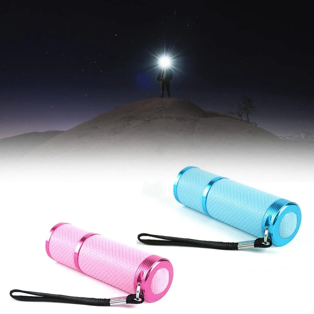 Міні LED ліхтарик 87 мм, 9 LED, різнокольоровий, 2 шт., фото №6 Міні LED ліхтарик 87 мм, 9 LED, різнокольоровий, 2 шт., фото №6