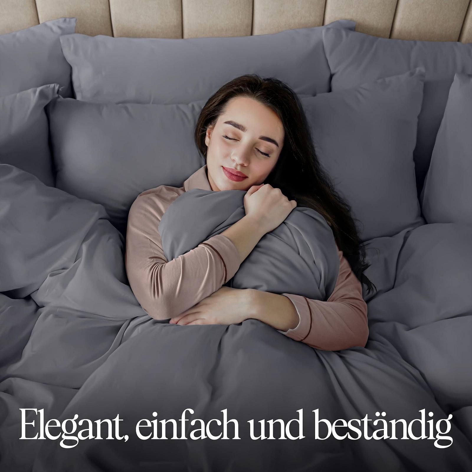 Комплект постільної білизни Utopia Bedding 135 x 200 см, Підковдра з мікрофібри 135 x 200 см + 1 наволочка 80 x 80 см, Сірий, фото №7