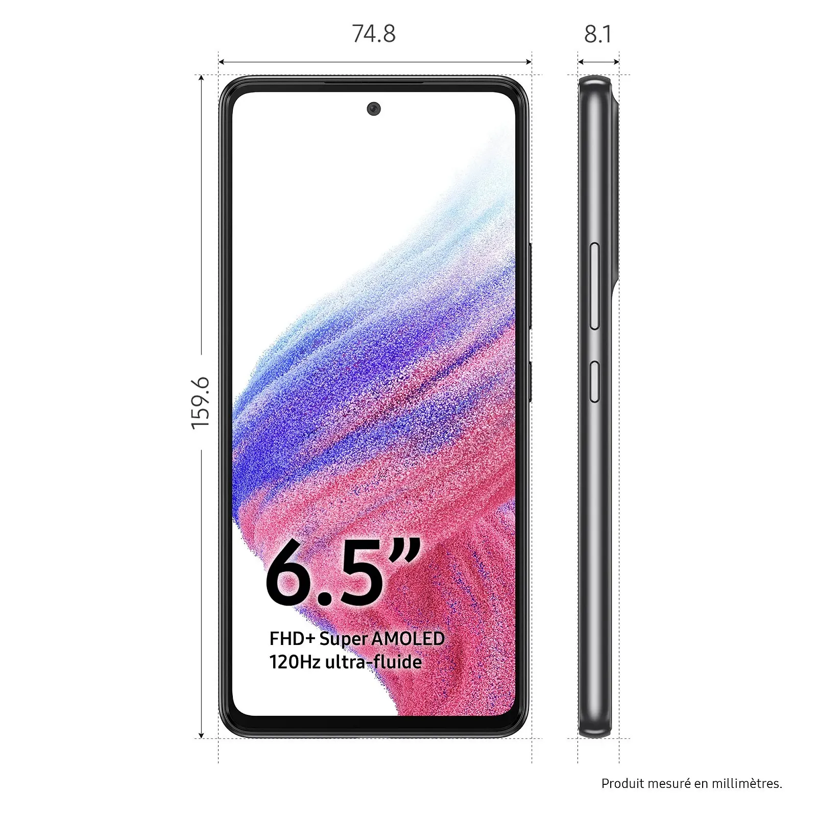 Смартфон Samsung Galaxy A53 5G Dual 128GB 6GB RAM Awesome Black, фото №3