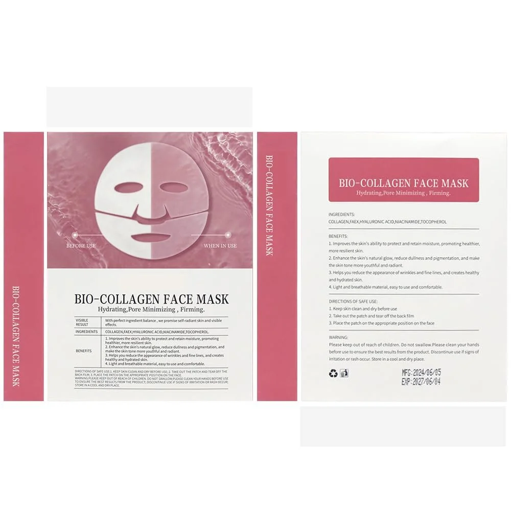 Маска Колагенова WAWJ Collagen Organic Real Deep для обличчя Зволожуюча проти зморшок (4 шт), фото №7