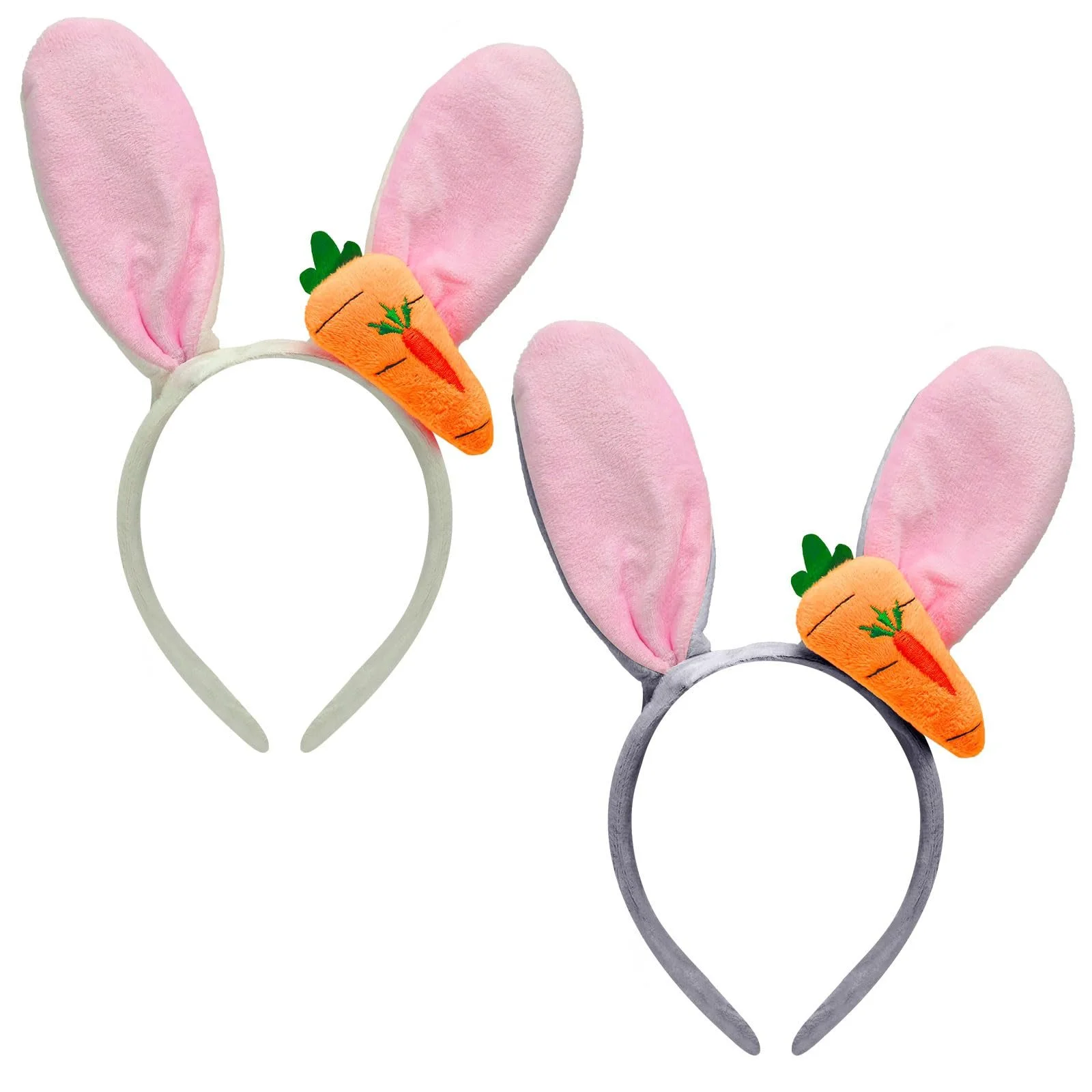 Набір з 2 Великодніх обручів з кролячими вушками, Плюшевий, фото №1 Набір з 2 Великодніх обручів з кролячими вушками, Плюшевий, фото №1