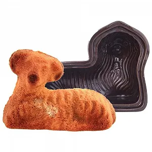 Форма для запекания orion group Пасхальный агнец керамическая 18 x 14 x 7 см коричневая - Фото 1