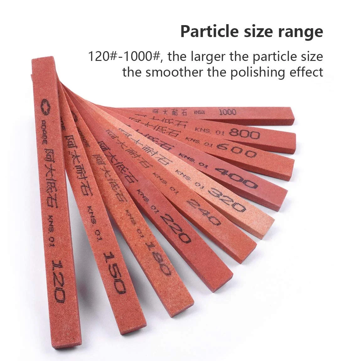 Набір точильних каменів Atoplee 10 шт. 120#-1000# 150x12x6 мм, фото №5