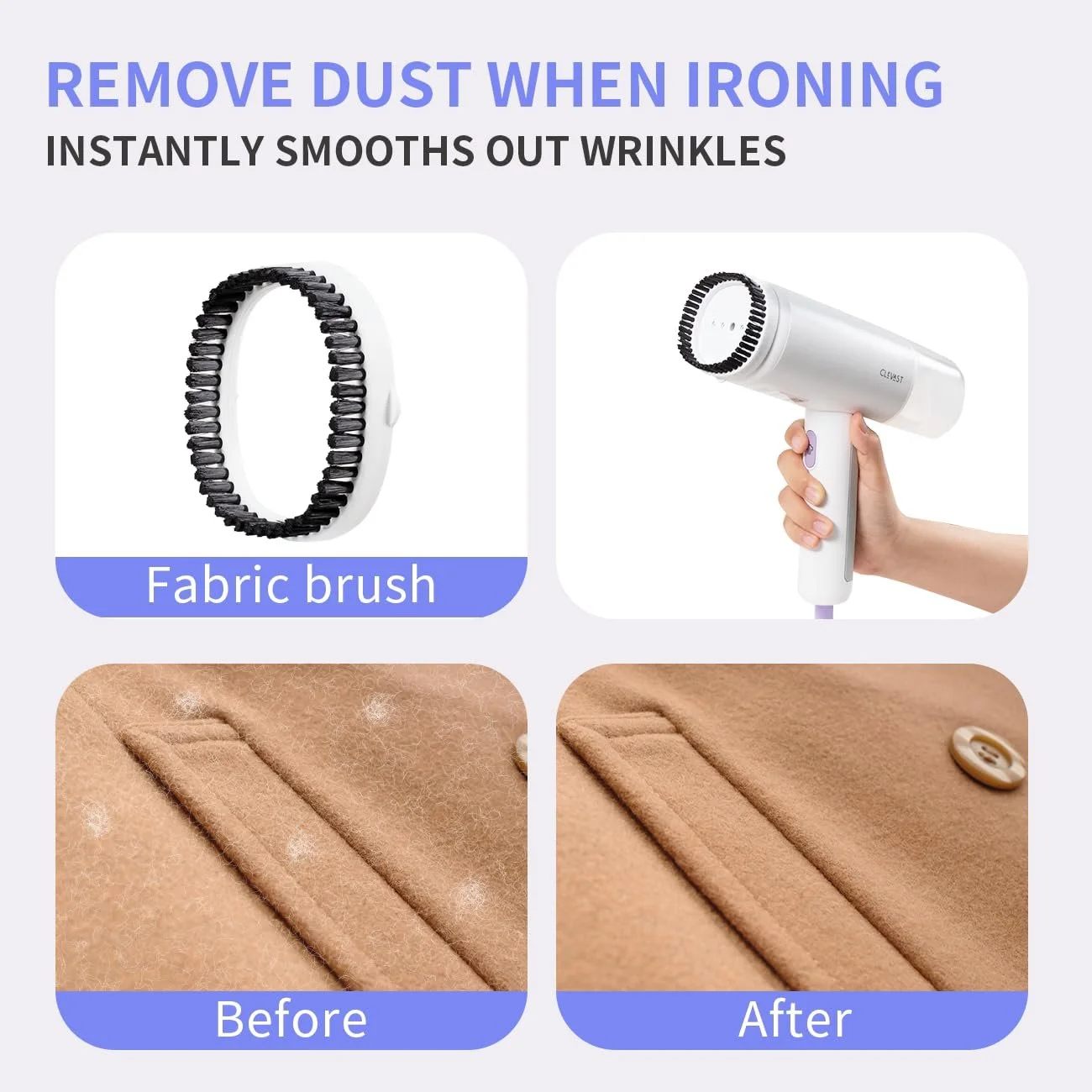 Отпариватель CLEVAST Foldable 1000 Вт 150 мл, фото №5