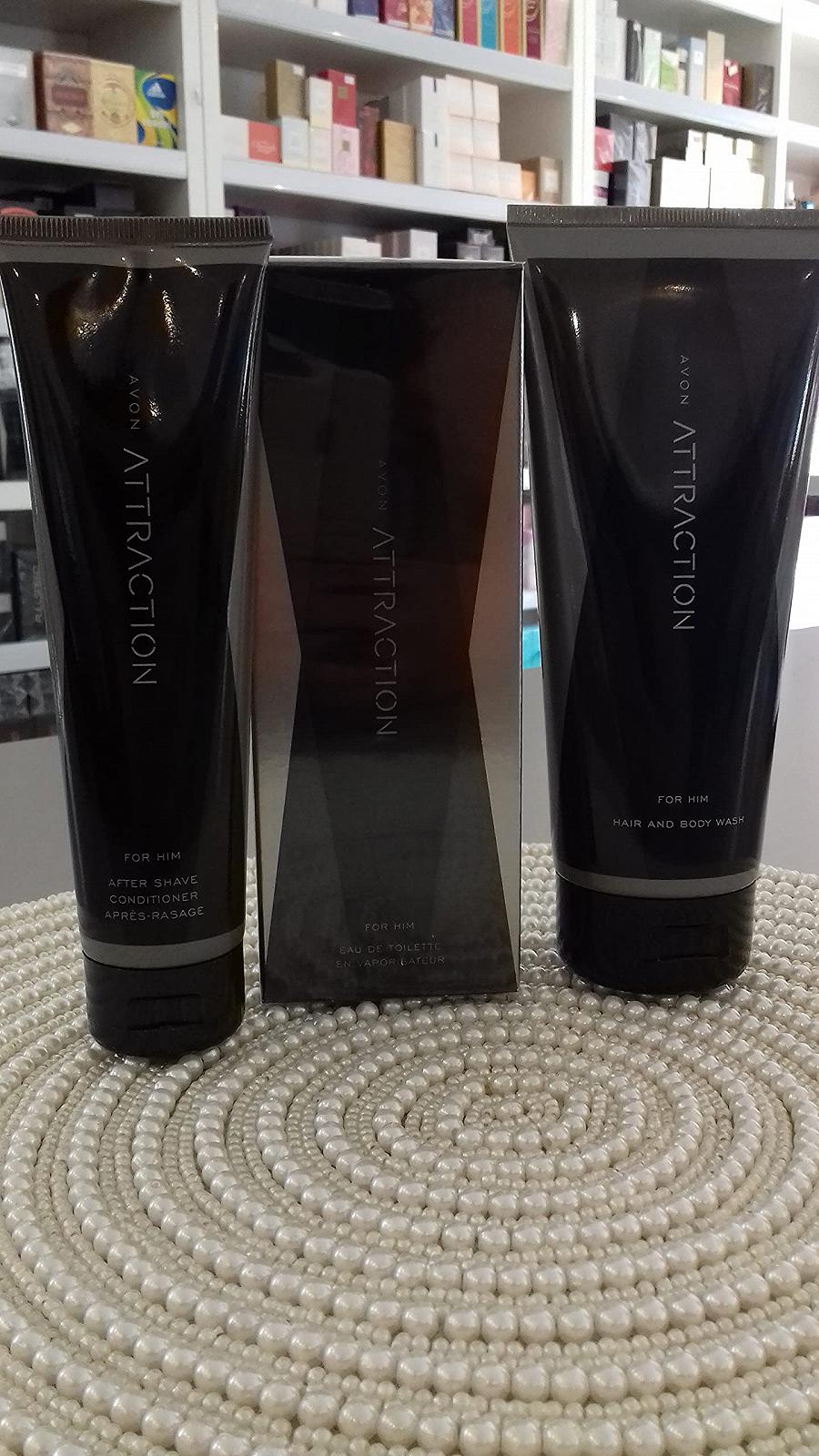 Набор Avon Attraction Туалетная вода 50 мл + Бальзам после бритья + Шампунь и гель для душа, фото №2