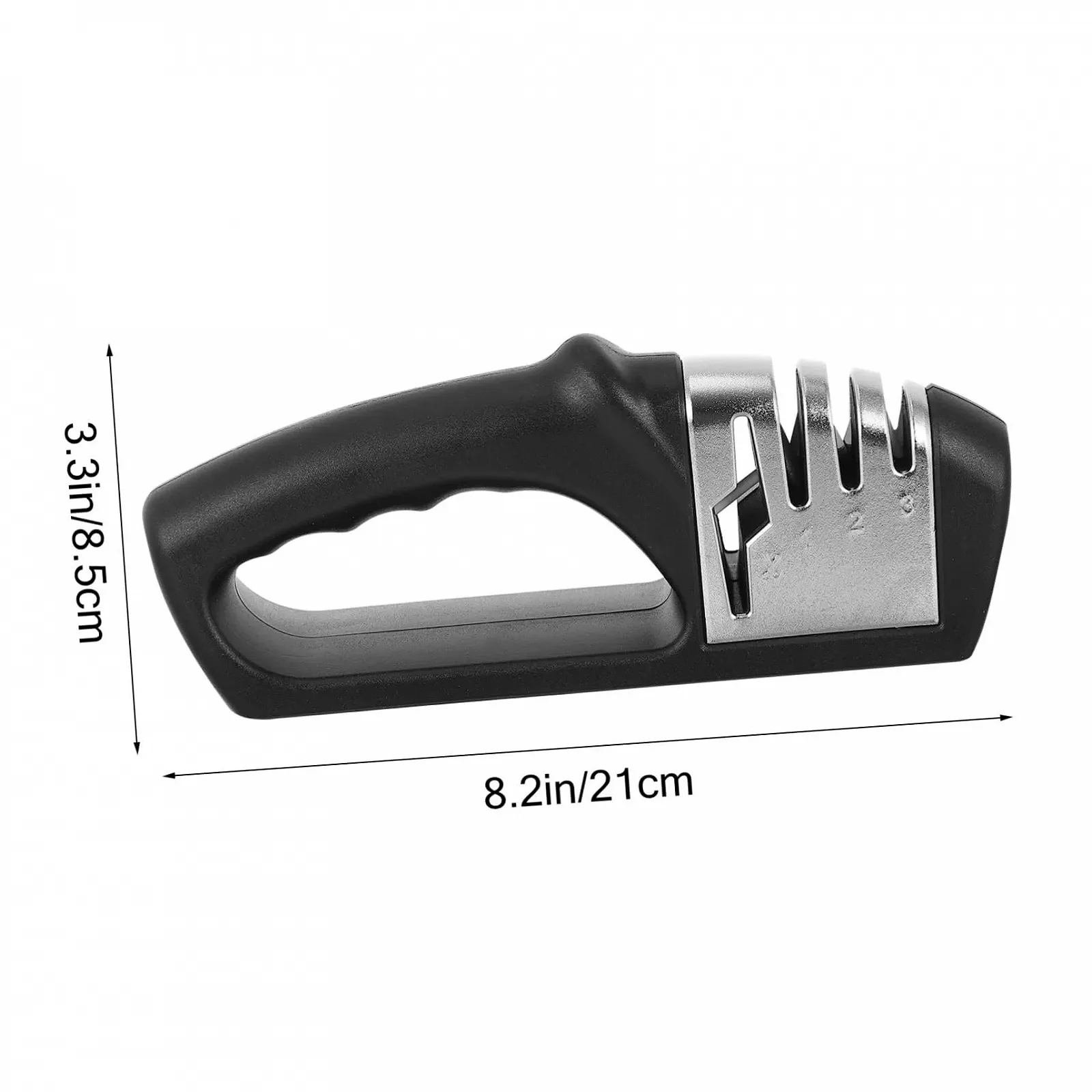 Точило для ножів та ножиць ручна 4-ступінчаста ергономічна рукоятка, фото №2