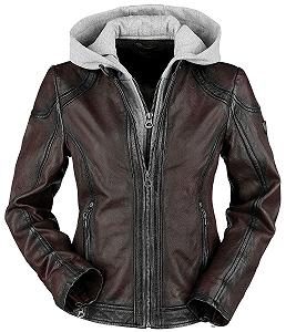 Кожаная Куртка Gipsy Angy W18 LASANV Женская Темно-Красный Biker - Фото 1