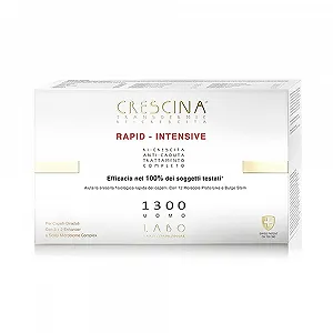 Купить Средство для роста волос Labo Crescina Transdermic Rapid Intensive Double Treatment 1300 для мужчин, 20 + 20 ампул - Фото 1 Средство для роста волос Labo Crescina Transdermic Rapid Intensive Double Treatment 1300 для мужчин, 20 + 20 ампул - Фото 1
