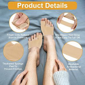 Носки для коррекции Hallux Valgus, 2 шт., бандаж с пяточным ремешком synthetic.ua - Фото 1