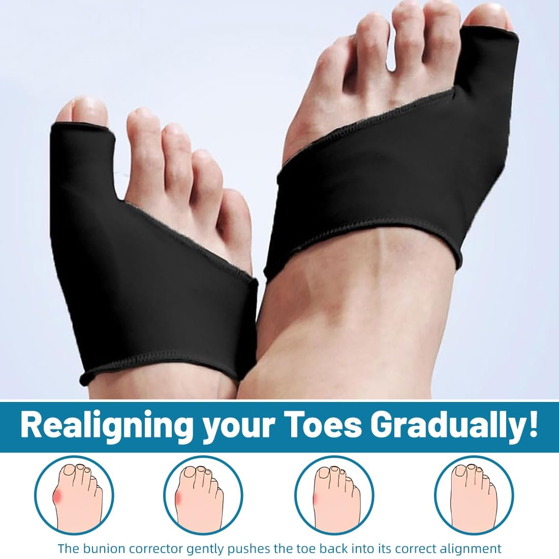 Шкарпетки для корекції великого пальця стопи Hallux Valgus, для полегшення болю, фото №4 Шкарпетки для корекції великого пальця стопи Hallux Valgus, для полегшення болю, фото №4