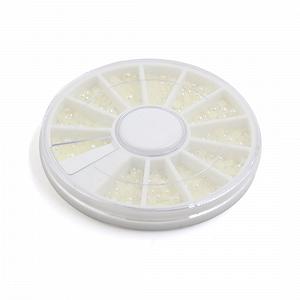 Жемчуг искусственный для дизайна ногтей, плоский, чёрный, разных размеров synthetic.ua - Фото 1